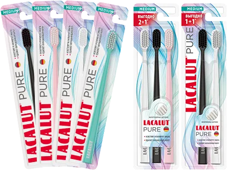 LACALUT<sup>®</sup> pure medium зубная щетка