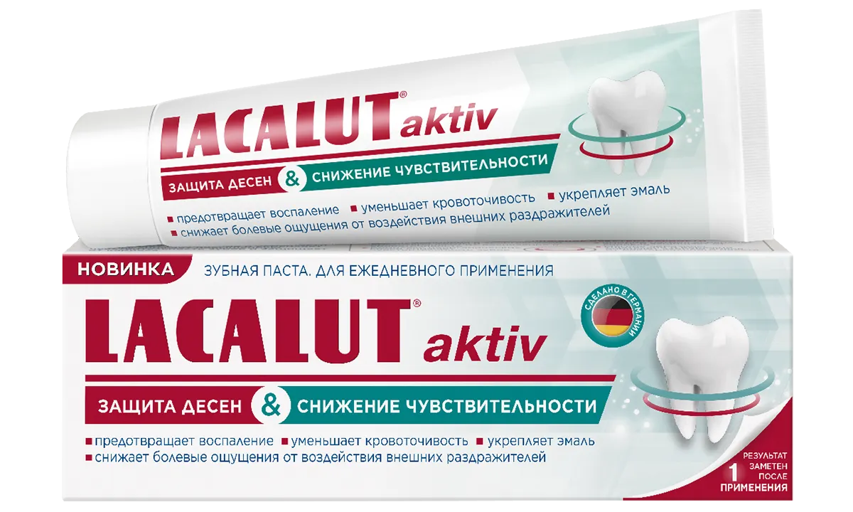 LACALUT<sup>®</sup> aktiv защита десен и снижение чувствительности