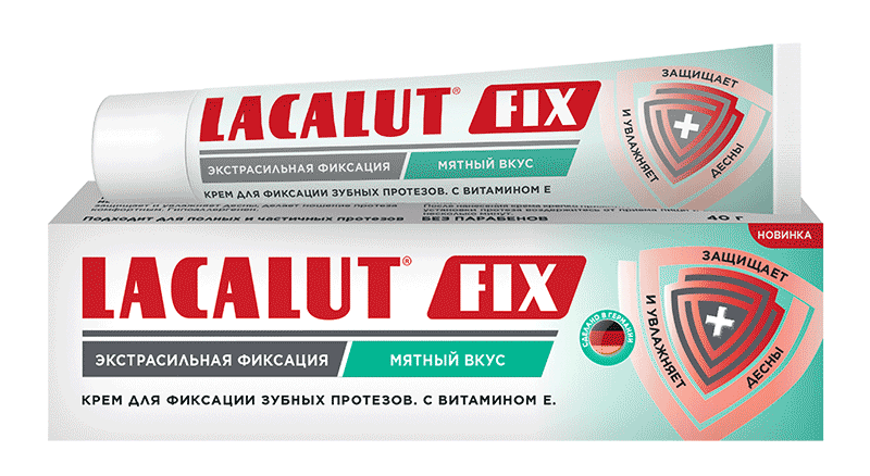 LACALUT<sup>®</sup> FIX мятный вкус<br>Крем для зубных протезов