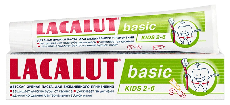 LACALUT<sup>®</sup> basic kids 2-6 детская зубная паста