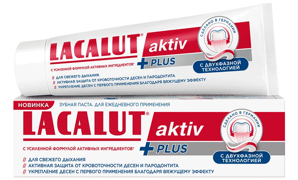 Зубная паста LACALUT® aktiv plus при воспалении десен с усиленной ...